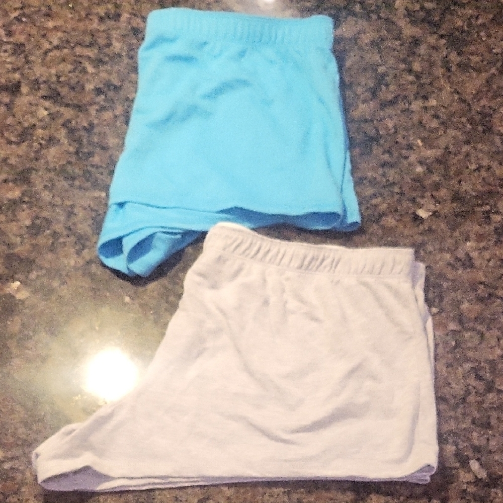 Women's Blue and Gray Sleepwear Shorts